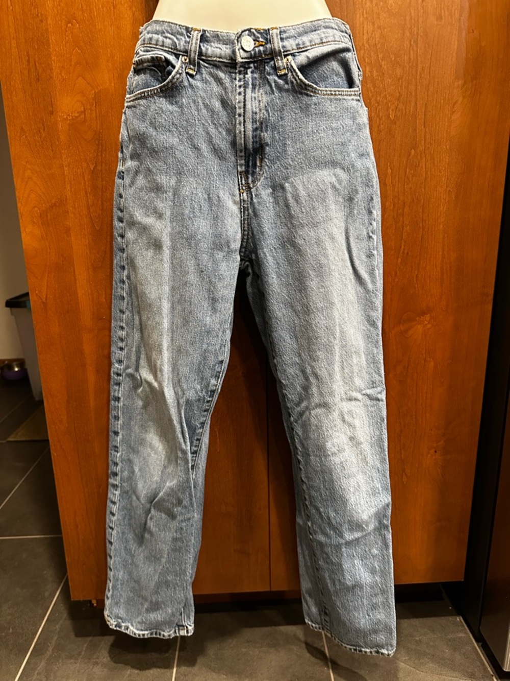 BDG Light Blue High-Rise Straight Jeans